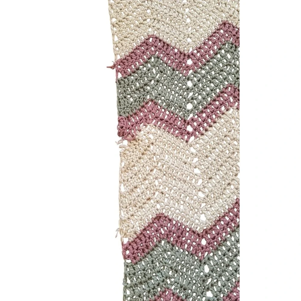 Vintage Handmade Crochet Throw 76